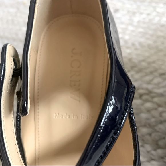 J CREW Mary Jane Mona Size 8  - Midnight Blue Patent. - Picture 6 of 7